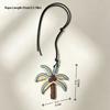 Summer Pu Keychain Beach Style Bag Charm Pu Leather Coconut Tree Pendant  Luggage Accessories