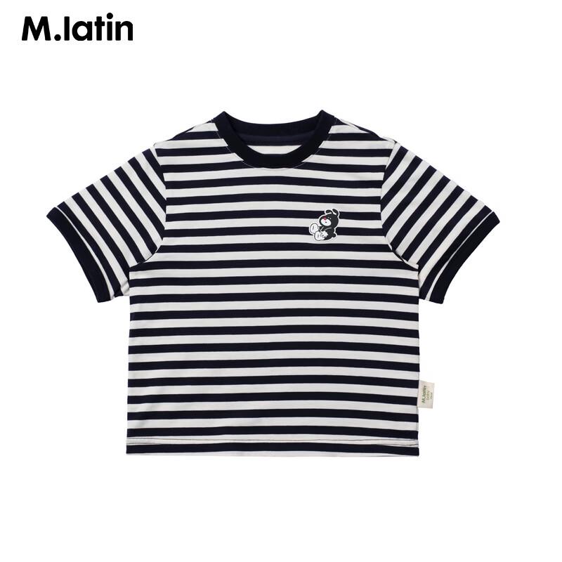 M.Latin Boys' Cartoon Print Color-block Short Sleeve T-Shirt