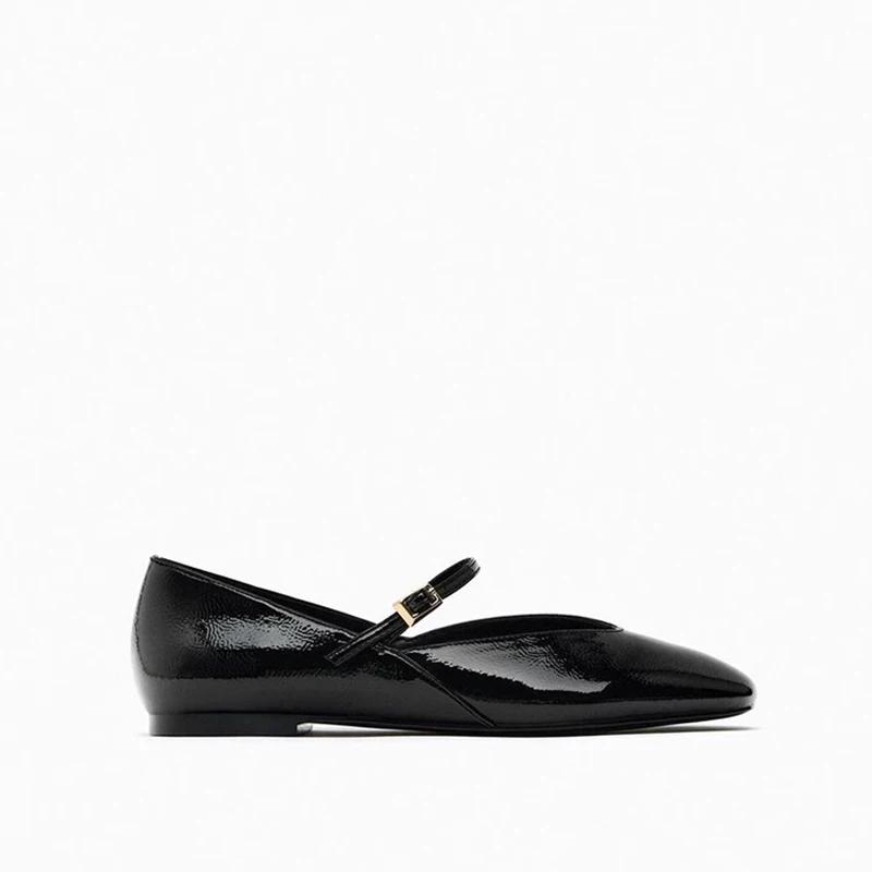 Fashion Spring Women Flats Designer Red Women Ballet Shoes Casual Round Toe Flats Patent Leather Office Female Shoes Dance Training Shoe
