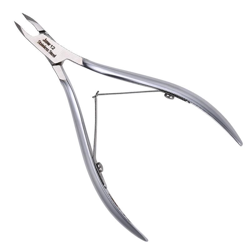 Easy Cut D07-12 Cuticle Nipper with Small Blade & Frosted Handle - Sharp Manicurist Tool