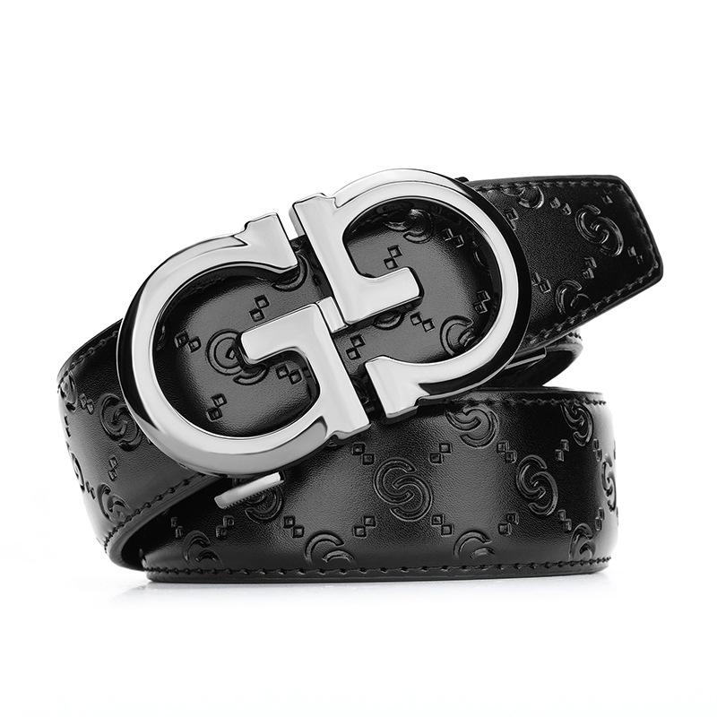 Gift Belt Set Men'S Leather Belt High-End Gift Box Automatic Buckle Business Men'S Belt Logo Advanced New