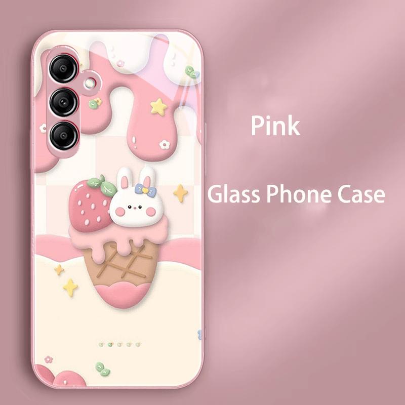 Gehärtetes Glas Case Für Samsung A55 A56 A54 A53 A52 A52S A51 A50 A50S Cases Für Galaxy A34 A33 A32 A42 Hartes PC Glas Handyhülle