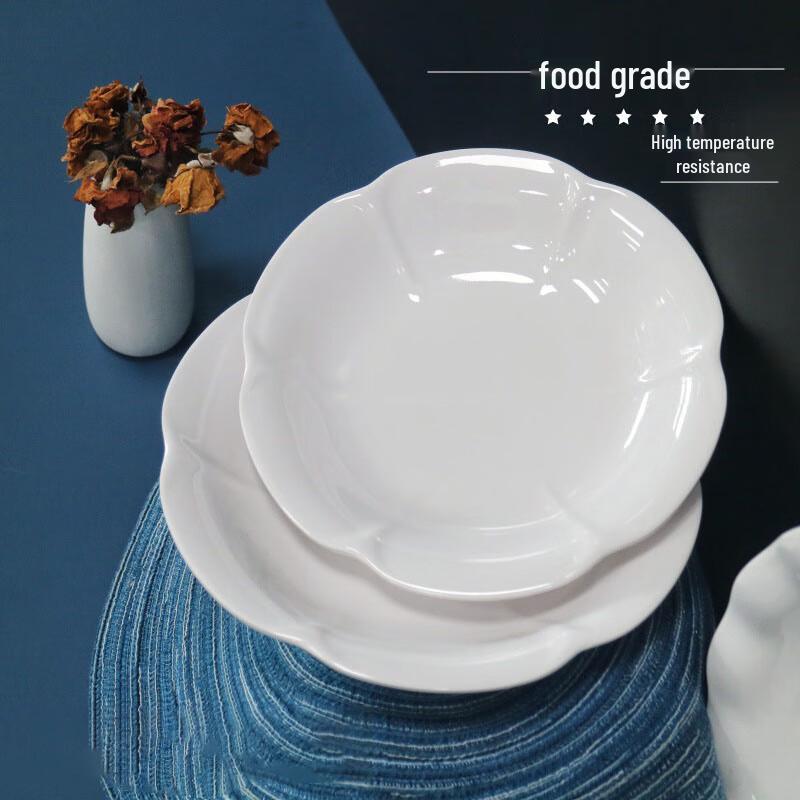 A5 Melamine Lotus Leaf Dinner Plate