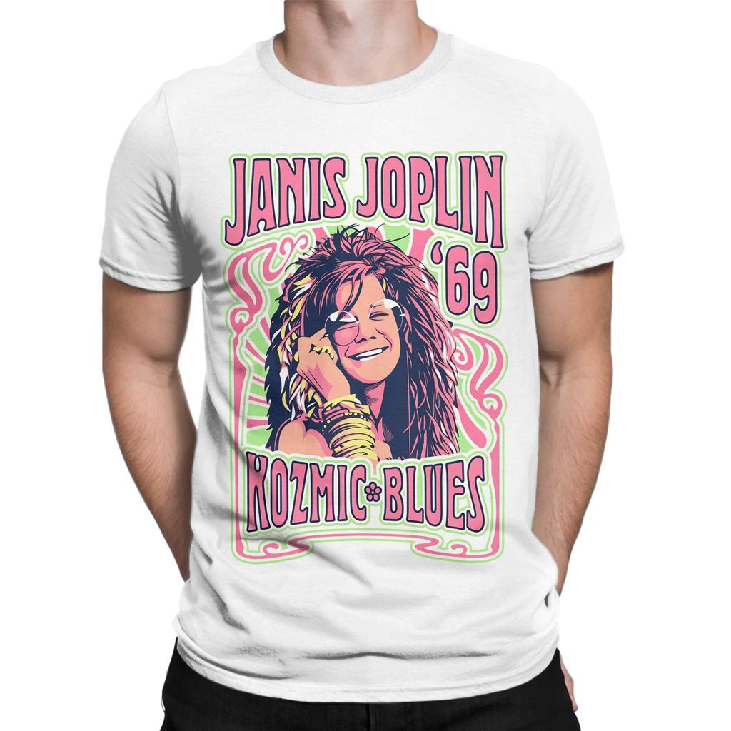 Summer Janis Joplin Live In Concert Fashion TShirts  Cotton Tee Shirt for Couple Y2K Classic Plus Size Short Sleeve Top Tees