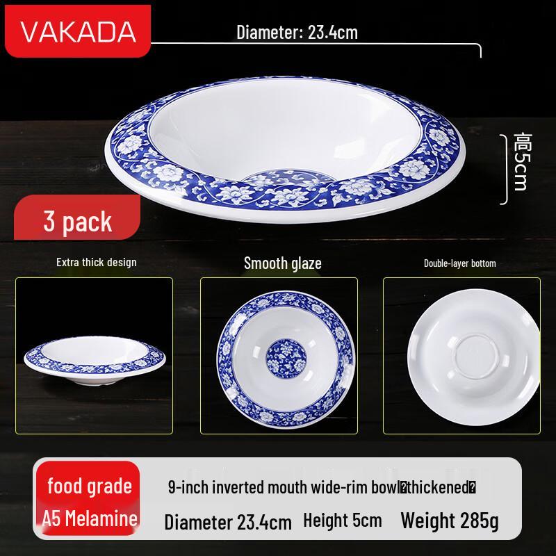 

VAKADA Melamine Multipurpose Noodle & Salad Bowls