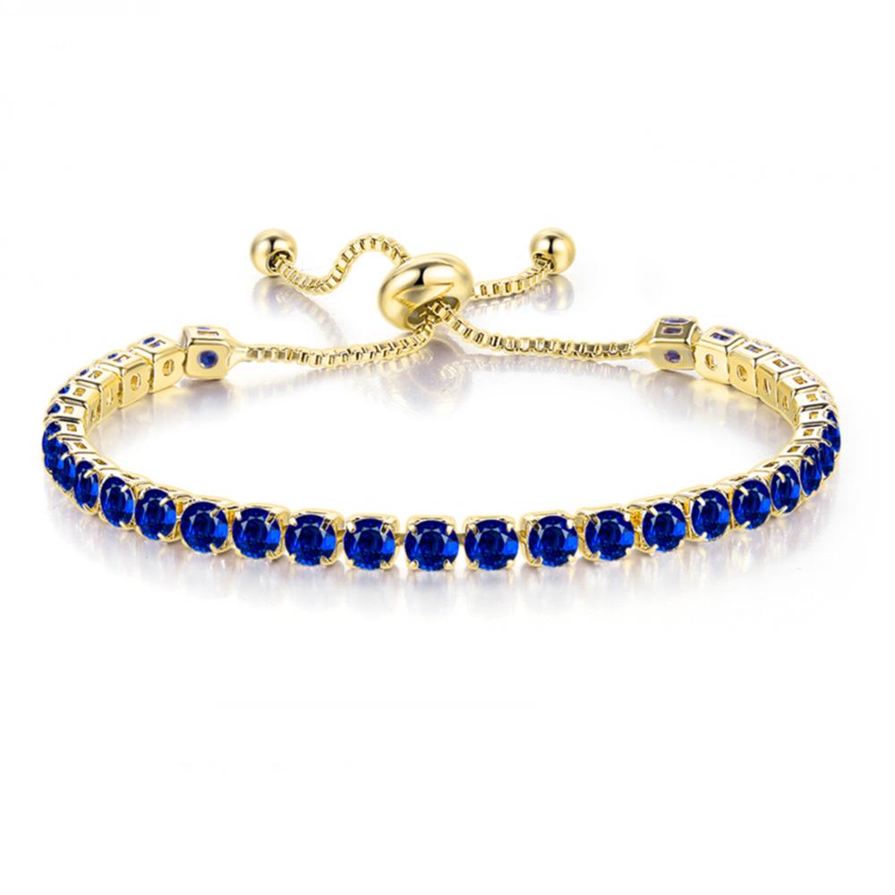 Adjustable Colorful Birthstone Tennis Bracelet for Women Multicolor CZ Crystal Wedding Birthday Gift Hand Jewelry