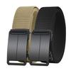 Luxury Brand Design Nylon Braided Belt Vintage Metal Automatic Buckle Waistband Men Elastic Belt