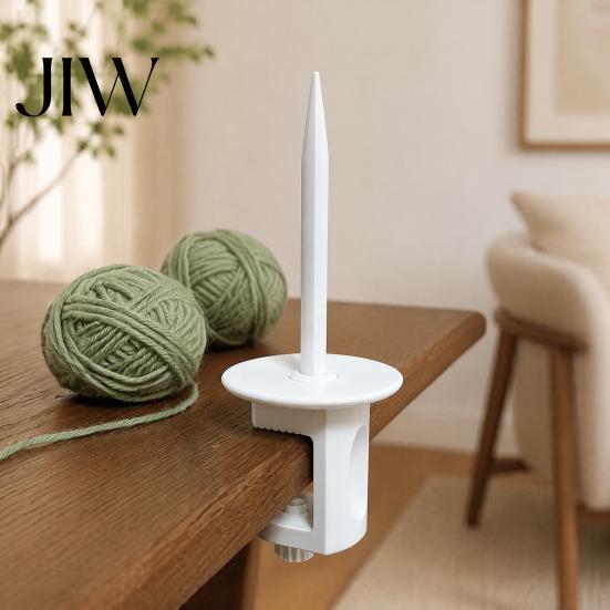 Desktop Yarn Dispenser Clip on Desk Holder, Adjustable Table Clamp Spindle for Knitting Stand, Anti-winding Crocheting Guide