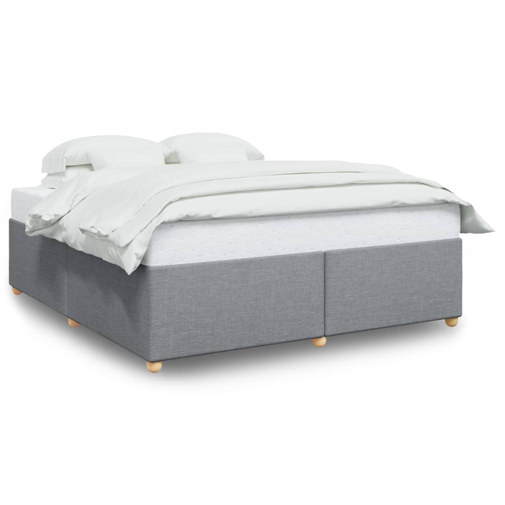 Bed Frame without Mattress Light Grey 200x200 cm Fabric