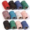 20Meters 2mm Colorful Braided Cords Christmas Thread Golden Silk String Rope For Making Christmas Gift Packaging DIY Party Decor
