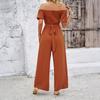 Vacation and Casual Style One-shoulder Umbilical Jumpsuit Women's Spring and Summer
