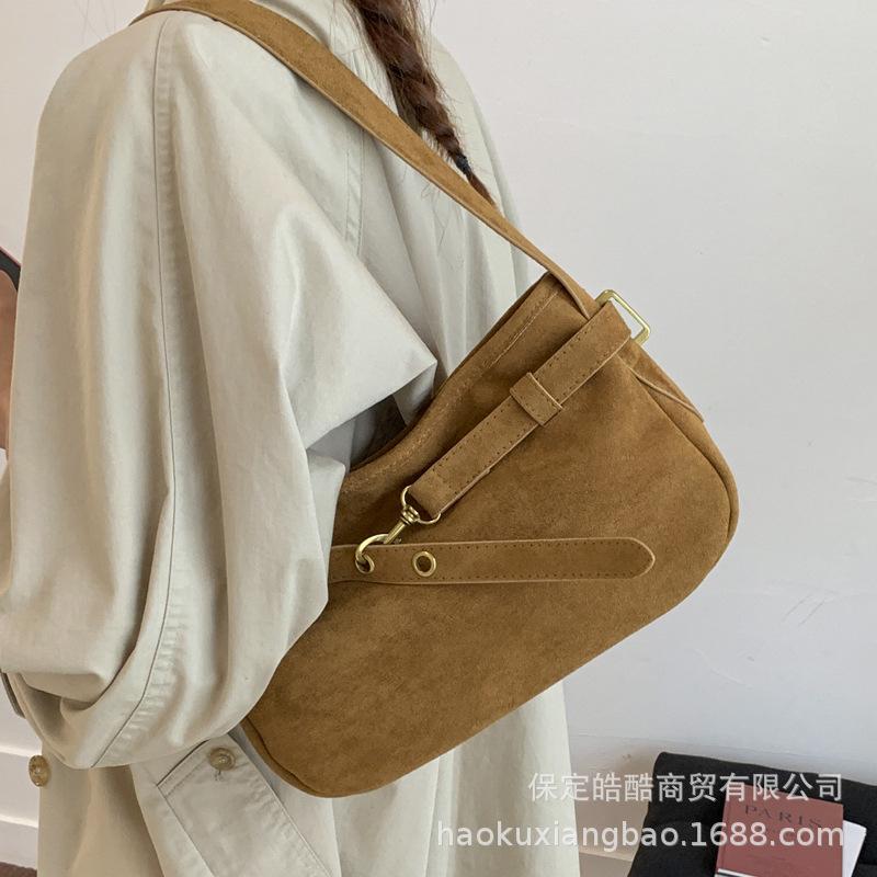 Underarm Bag Women's 2025 New Trendy Niche Retro Fashion Light Luxury Niche High-end Shoulder Bag Bucket Bag