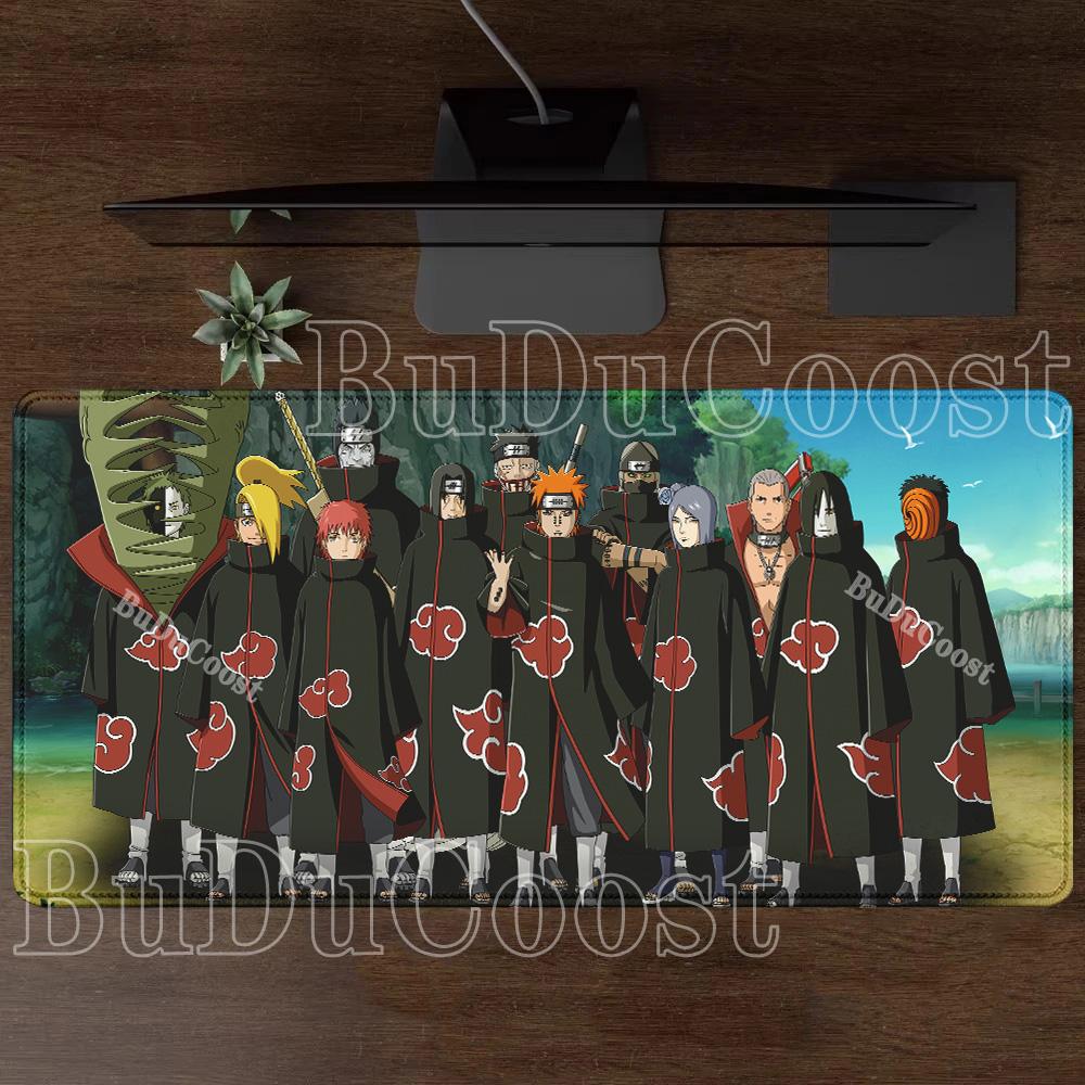 HD Printing Aakatsuki Naruto Mouse Pad Gaming Office Accessories Computer Keyboard Anime Non-slip Desk Mat Overlock XXL Mousepad