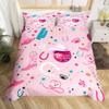 Bedding Set Digital Print Comfortable Duvet Cover for Home Bedroom Decoration, 1 Duvet Cover and 2pillowcase with Zippers