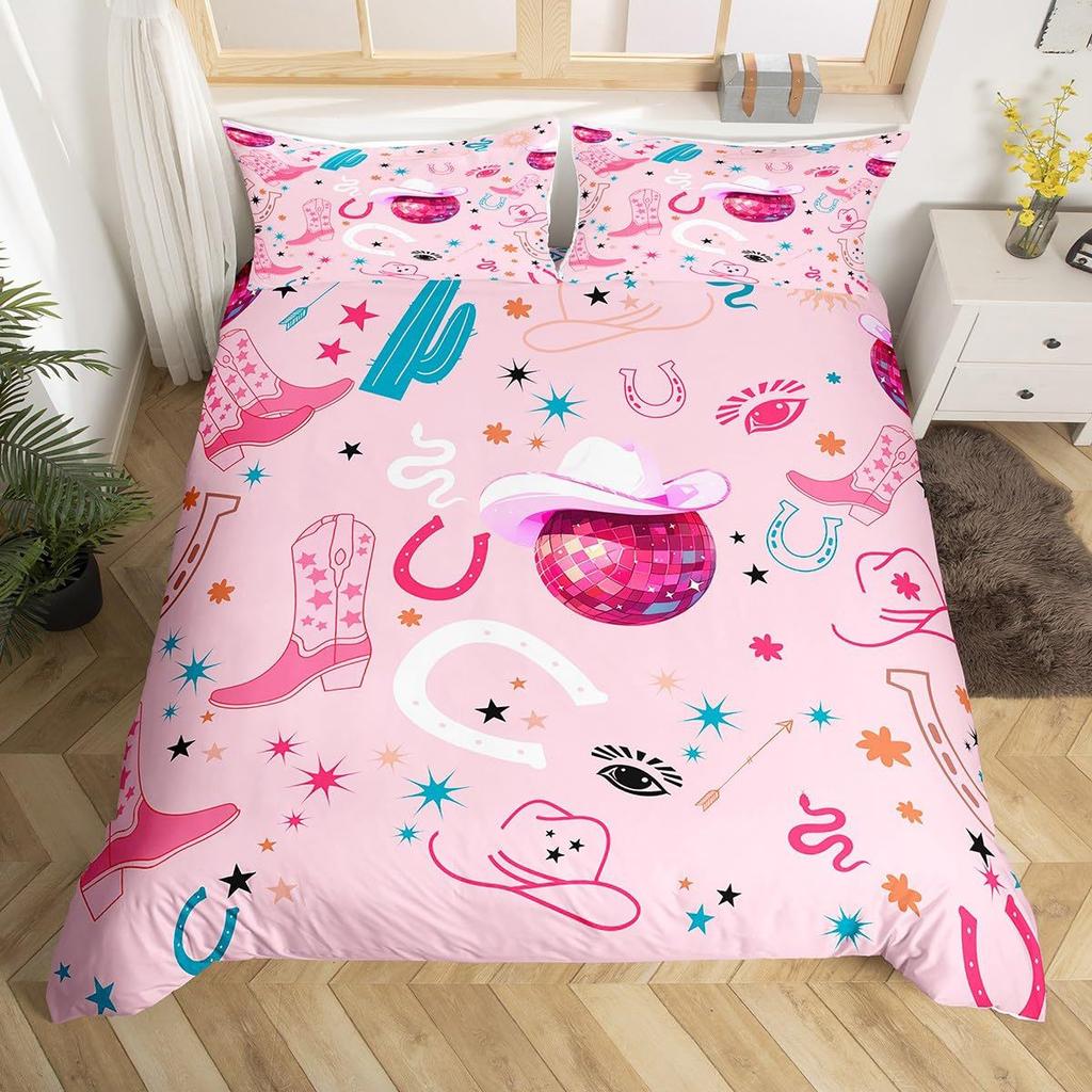Bedding Set Digital Print Comfortable Duvet Cover for Home Bedroom Decoration, 1 Duvet Cover and 2pillowcase with Zippers