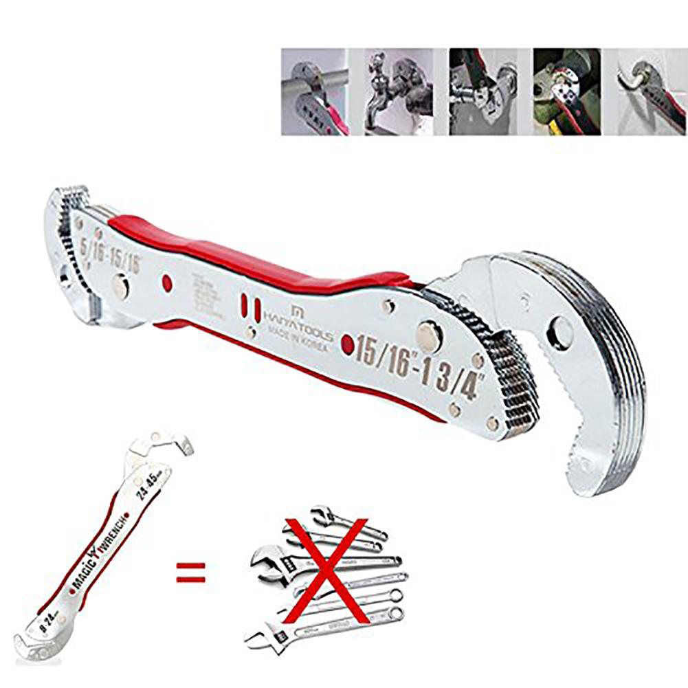 Adjustable Multi Function Stainless Steel Wrench Quick Snap Grip Wrench
