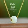 Certified Natural Hetian White Jade Pendant Necklace with 925 Sterling Silver Inlay for Women
