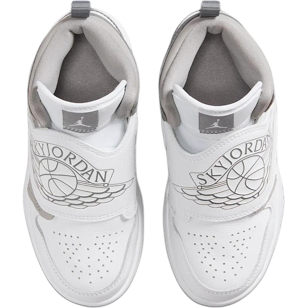 New Nike Anti Slip Wear Resistant High Top Kids' Skateboarding Shoes Gray White Kids' BQ7197-011