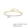 Zirkonia Tennis-Fußkettchen für Damen Edelstahl 18K Gold Plated CZ Fußkette Layering Sommer Anlaufgeschützt Wasserdicht