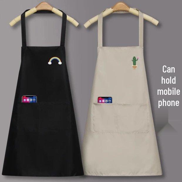 Rainbow Cactus Cartoon Apron - Cute Korean Style for Men & Women with Free Shipping for Newcomers