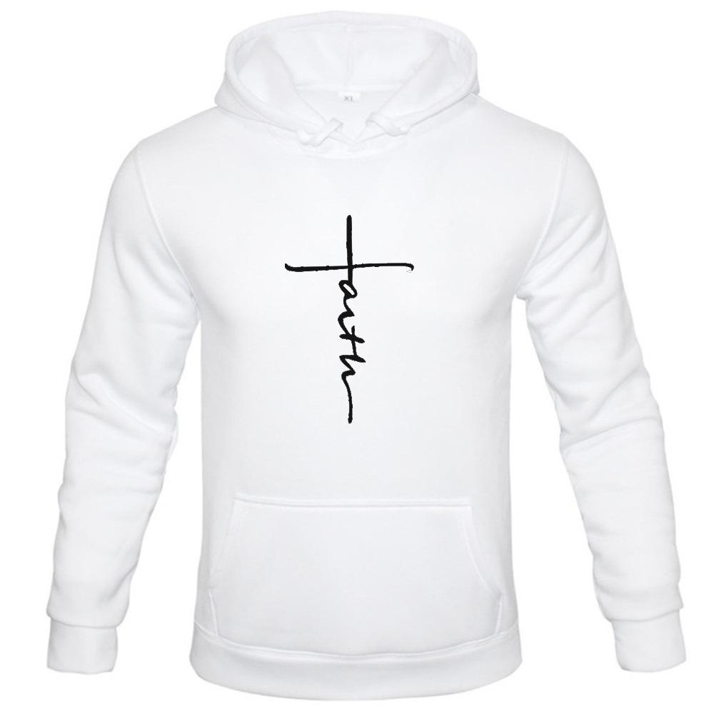 

2024 Віра Чоловічий Повсякденний Спортивний Худі з Круглим Вирізом, Оверсайз, Модний Світшот з Принтом Літер, Чоловічий Одяг, Мода L білий