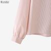 ZANZEA Women Turn Down Collar Long Sleeve Casual Floral Blouse