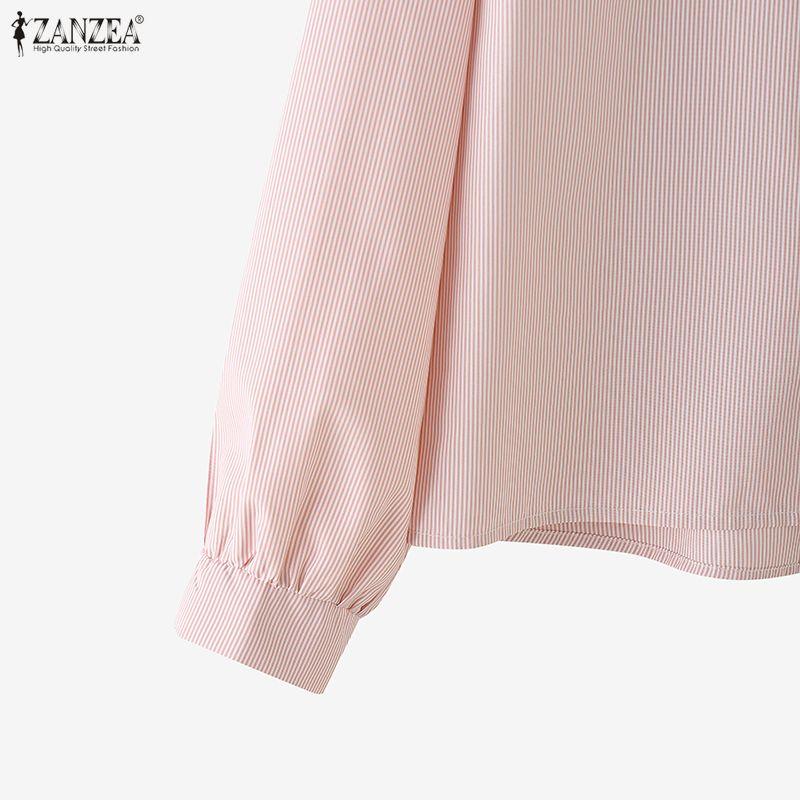 ZANZEA Women Turn Down Collar Long Sleeve Casual Floral Blouse