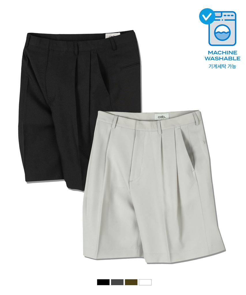Custom A Clock Two-Tuck Wide Half Slacks_4 Color Coospt206