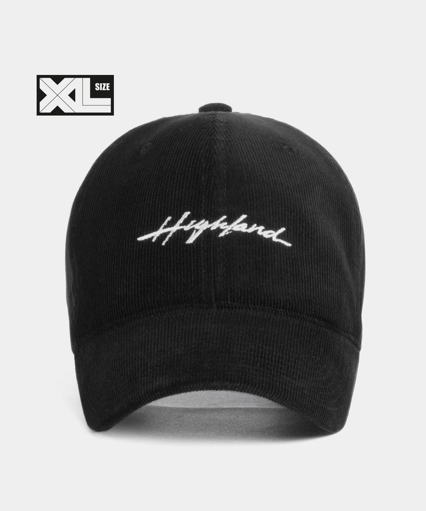 Peullaeto Big Size Corduroy Ball Cap Xl Highland Codu Cap Black
