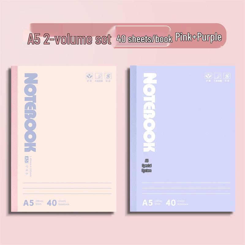 Vibrant Color Block A5/B5 Notebook - Ideal for Students, Soft Cover, No Ink Bleed, Smooth Writing