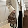 Schoolbag leisure college style leopard print backpack fashion versatile bag new shoulder backpack handbag