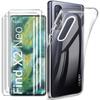 Case - HoNC - Oppo Find X2 Neo - Transparent - Soft TPU - 3 Tempered Glass Protection Films