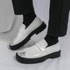 Designer New Height Increasing Leather Casual Shoes For Men Penny Loafter Formal Wedding Dress Homecoming Retro Footwear