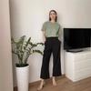 Spring High Waist Loose Fit Bell Bottom Pants for Women Versatile Casual Flare Trousers Stylish Western Style Bottoms