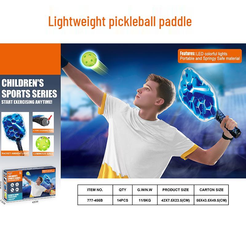 Kids' Pickleball Paddle Set: Beginner Indoor/Outdoor Parent-Child Sports Training