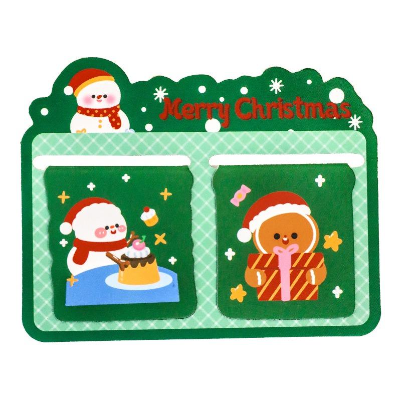 Weihnachts-Magnetlesezeichen, Niedlicher und speziell geformter Doppelseitenhalter für Studenten, Weihnachtspapeterie-Magnetlesezeichen