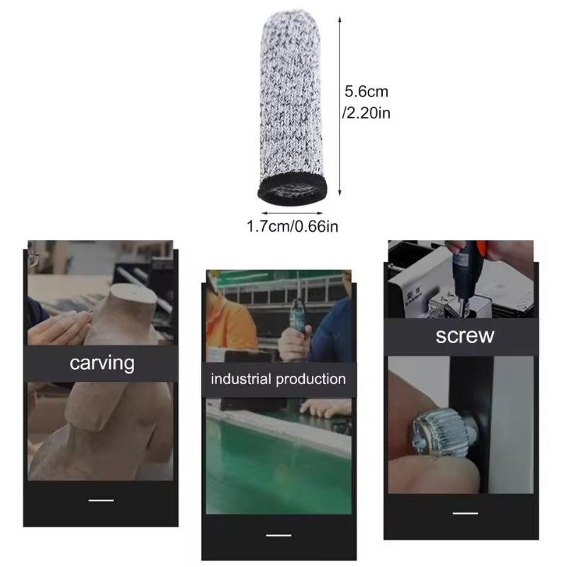 Level 5 Anti-Cut Finger Cover High-Strength Safety Flexible Anti Cut Fingertip Gloves Kitchen Tool Reusable and Durable