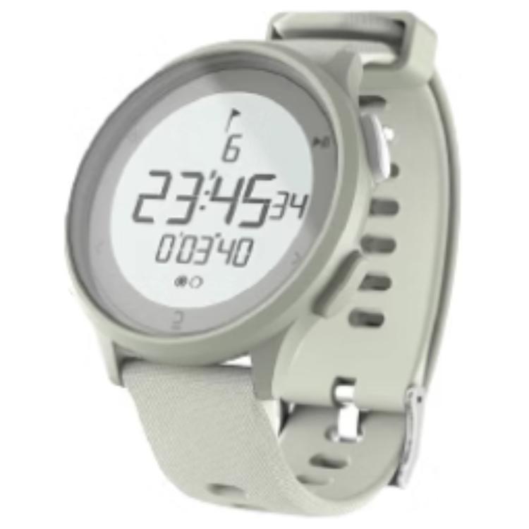 DECATHLON W500 Collection Electronic Movement Resin Strap Watch Unisex Black Dial 50m Waterproof W500