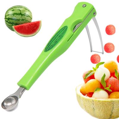 Cuillère à melon 3 en 1 - Coupe-pastèque et fruits amélioré, formes, écope, cuillère à fruits