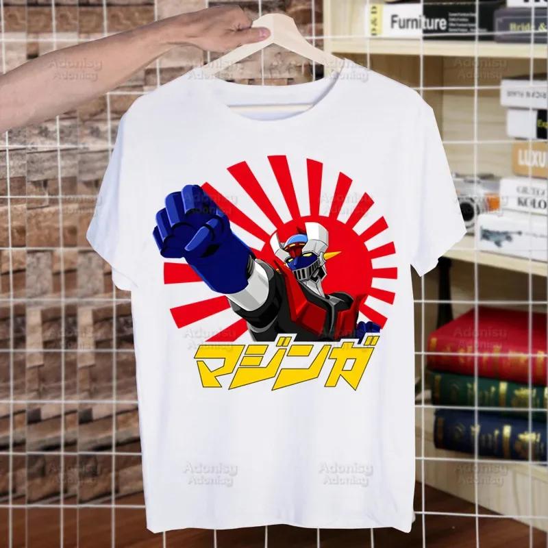 

Mazinger Z Anime Robot Harajuku Harajuku Men s tshirt Unisex Short Sleeve T shirt Cartoon Casual T-shirt Male Streetwear Tops S