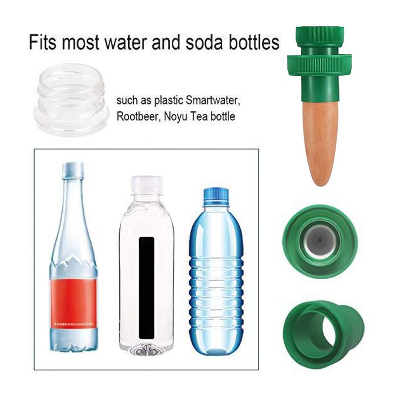 Red Ceramic Auto-Drip Plant Waterer for Travel and Business Trips