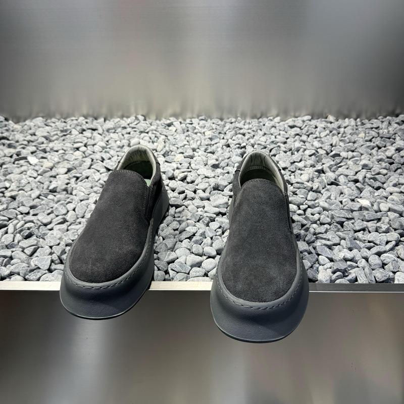 Casual New Doudou Shoes Thin Velvet Thick-soled Lazy Shoes Loose Low-top Leather Surface Cr