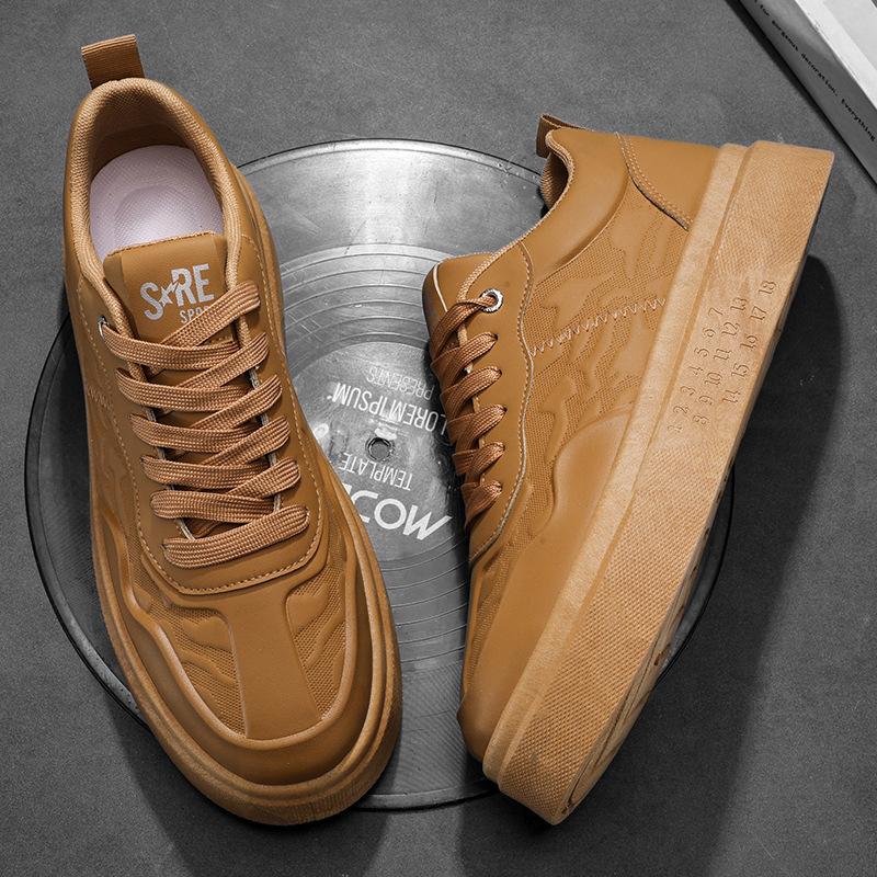 

Мужская обувь лето дышащая маленькие белые туфли мужские на толстой подошве универсальные белые туфли повседневная обувь для скейтборда взрыв 44