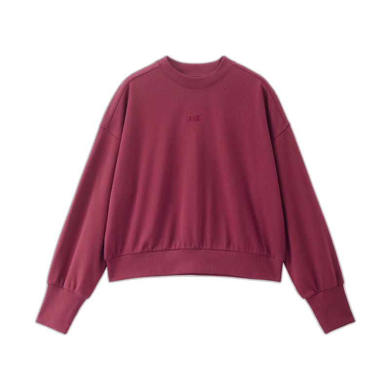 GIORDANO CONCEPTS Women's Embroidered Round Neck Loose Sweatshirt
