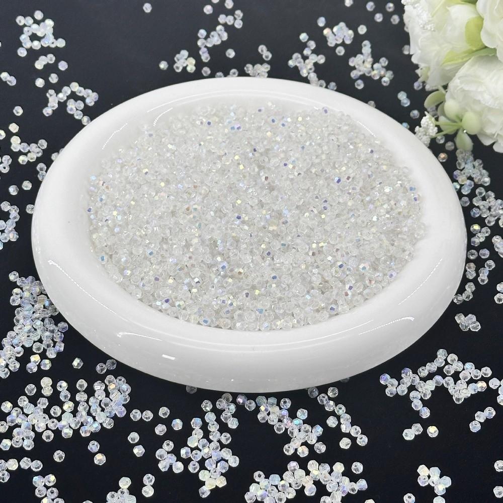 150pcs Clear AB Color Bulk Crystal Beads 4mm Faceted Crystal Beads  DIY Bracelets Necklace