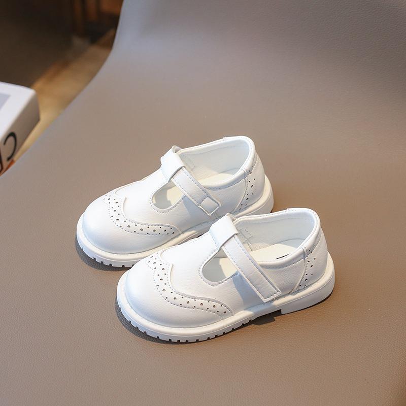 Korean Fashion Versatile Casual Little Girls Princess Leather Children Shoes