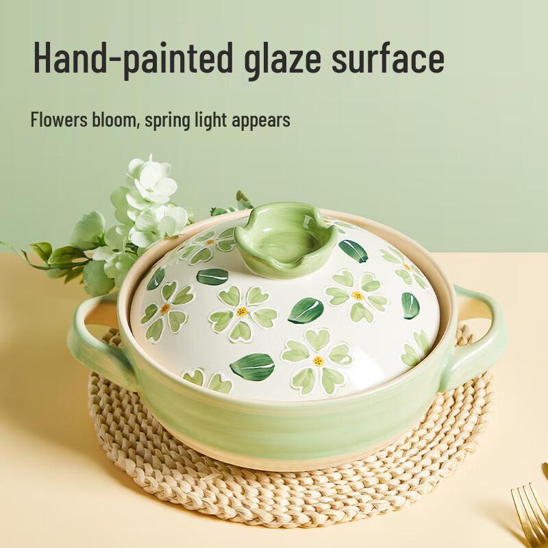 Chui Da Huang Floral Ceramic Stew Pot