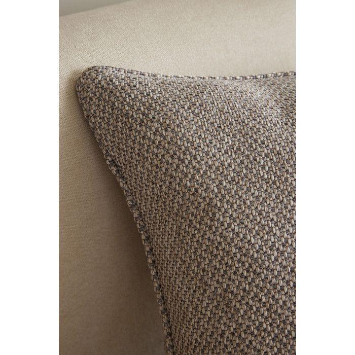 Coussin déhoussable avec passepoil 50 x 50 cm Polyester fils teints jacquard "Atlas" Le fil d'Ariane