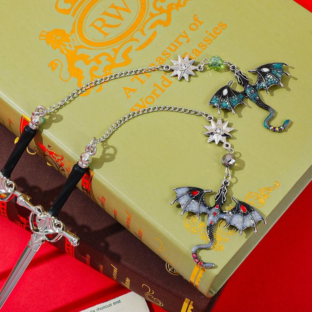 Creative Metal Bookmark Sword Dragon DIY Reading Book Clip Book Lovers Gift Pagination Mark School Office Supplies