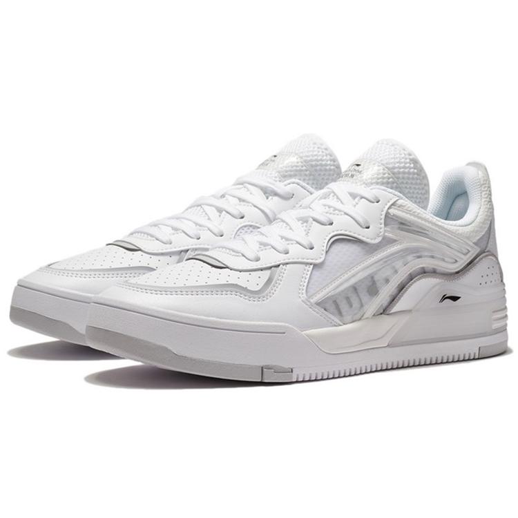 Li Ning Wave V1 Lightweight Breathable Low top Skateboard Shoes Men's White AGCS029-3